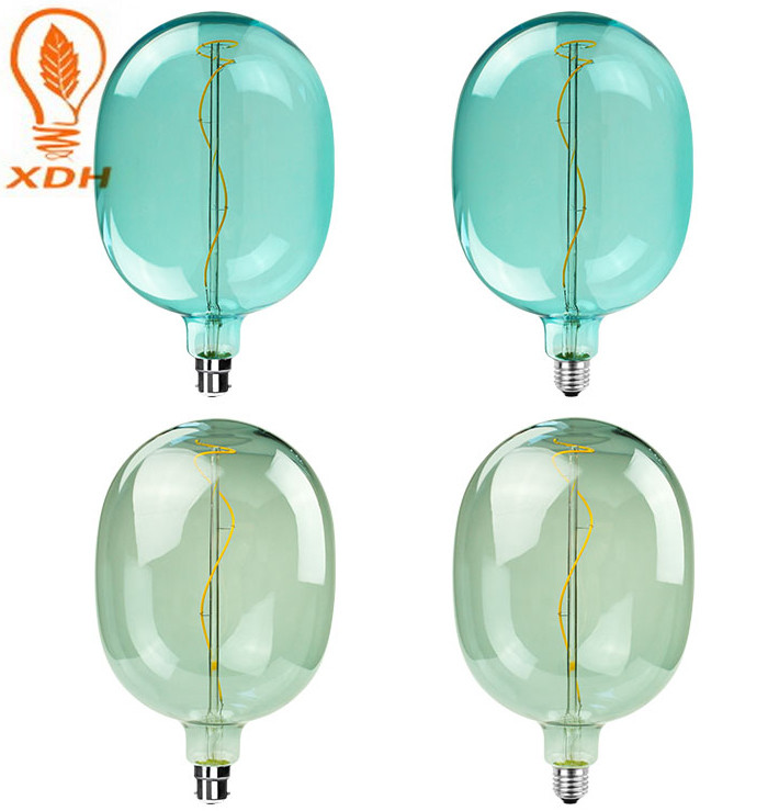 6W Oversize LED Bulb 220V B22 E27 Spiral Filament Bulb