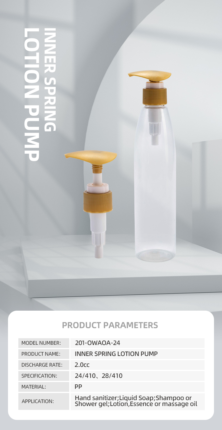 24/410 28/410 Customised Plasitc Lotion Pump With 2ml Output Refillable