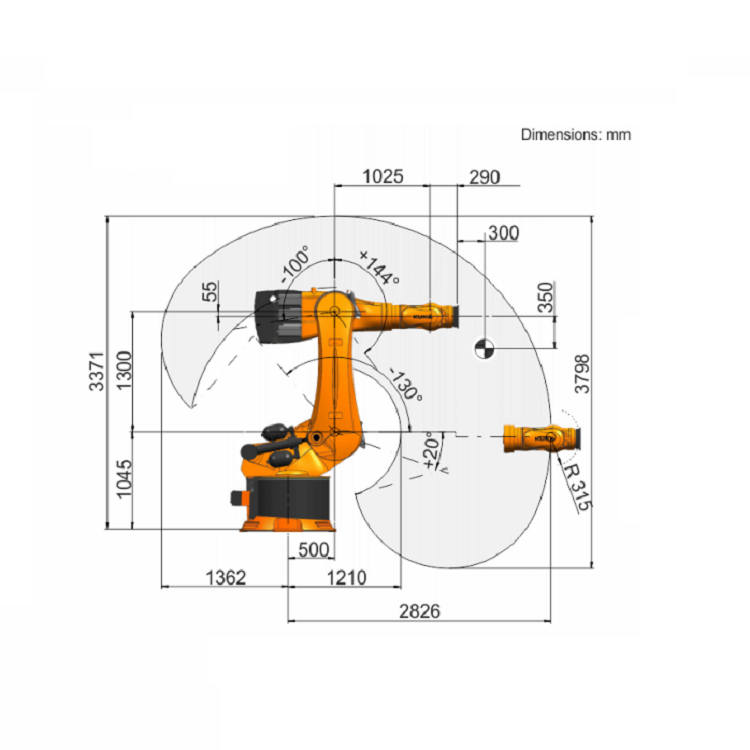 6 Axis Used Kuka Robot Industrial With 600 Kg Rated Payload