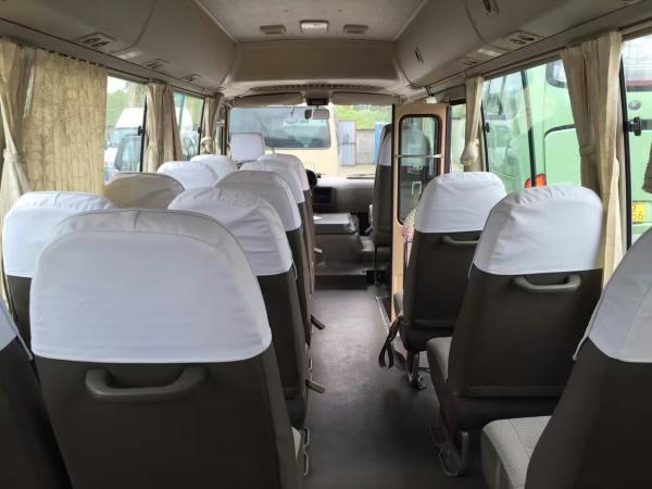 23 seats used Toyota diesel coaster bus left hand drive engine 6 cylinder japan