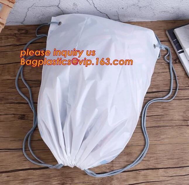 Biodegradable Environment friendly LDPE Plastic bags with DRAWSTRING closure bags, backpack, drawtape bag, essentials