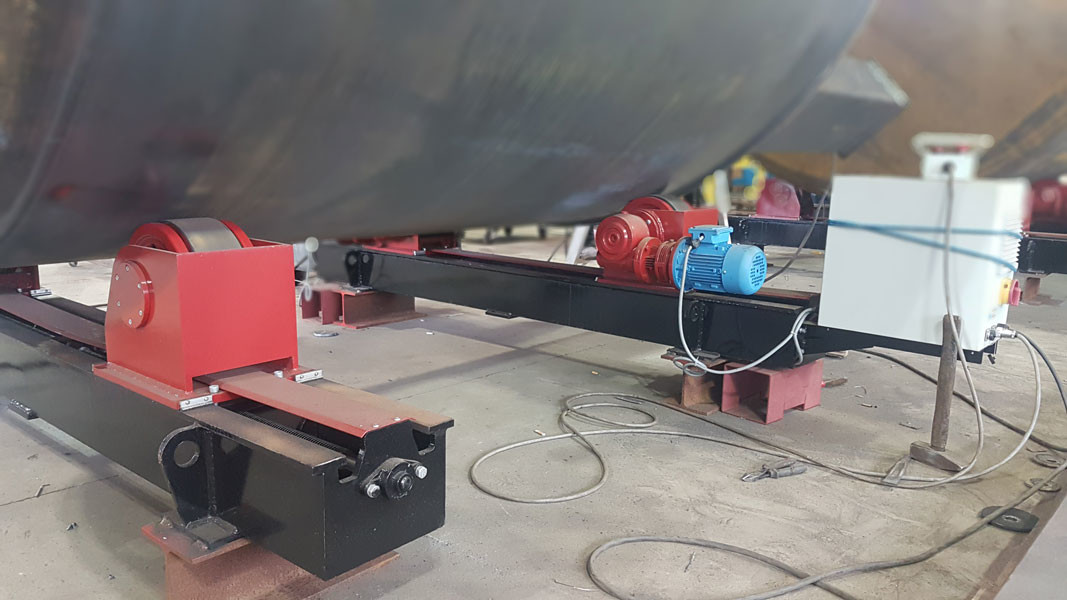 5 Ton Conventional Welding Rotator 3500mm Diameter For Pipe With PU Wheel