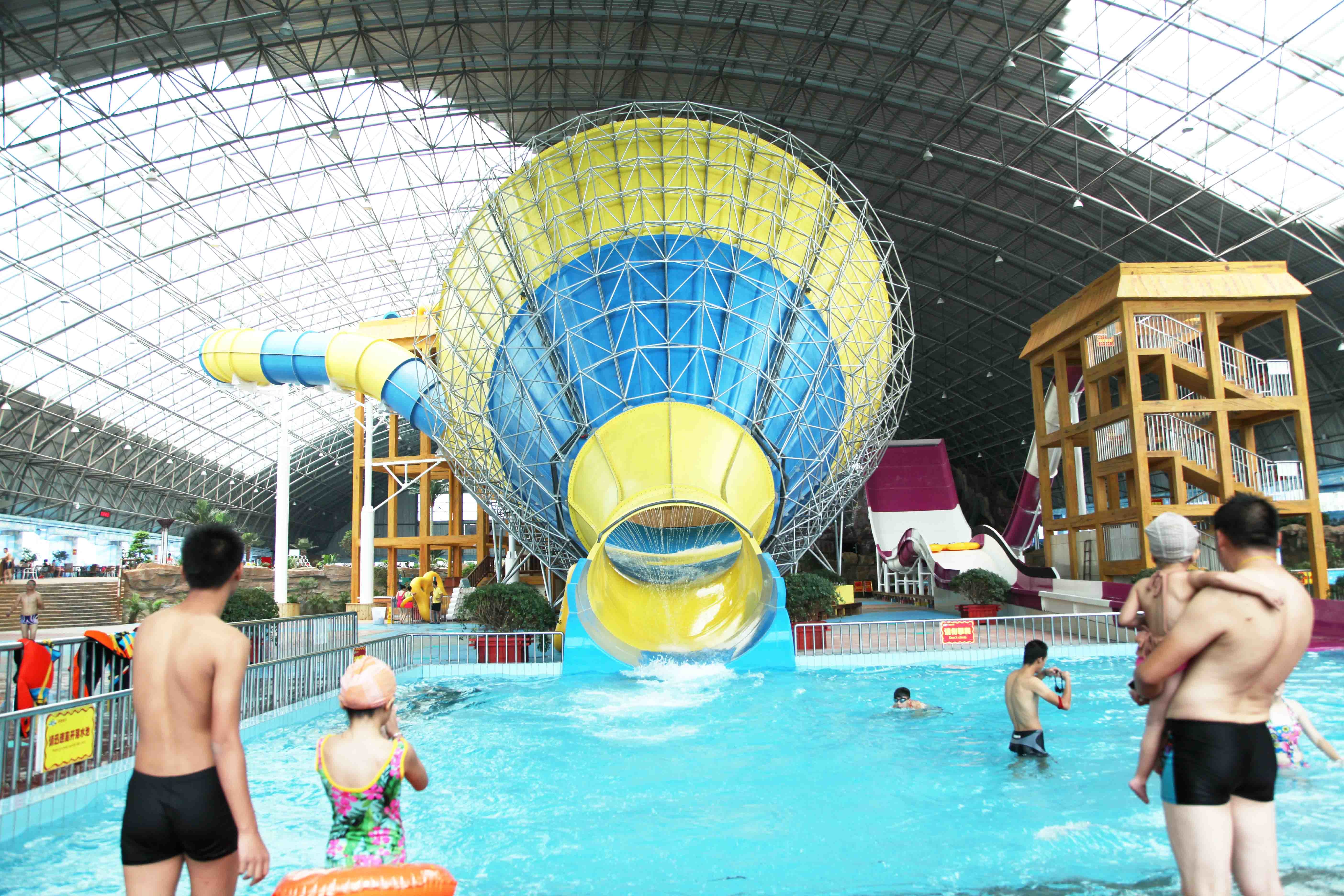 Outside Fiberglass Water Slides for adults , 14.6m Platform Height