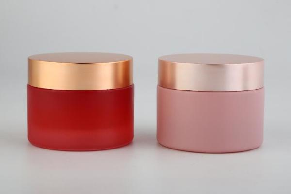 20g 30g 50g Blue Glass Cosmetic Cream Jars , Glass Jar Cosmetic Packaging Cream