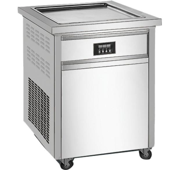 Full - Auto Commercial Fridge Freezer Square Pan Thailand Style Roll Fry Ice