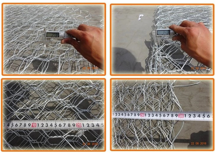 Square Hole Pvc Coated Gabion Box Zinc Coated 220-270g