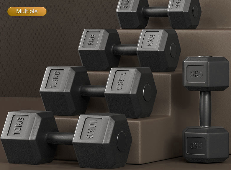Commercial Weight Lifting Dumbbell Hexagonal Dumbbells Hex Rubber
