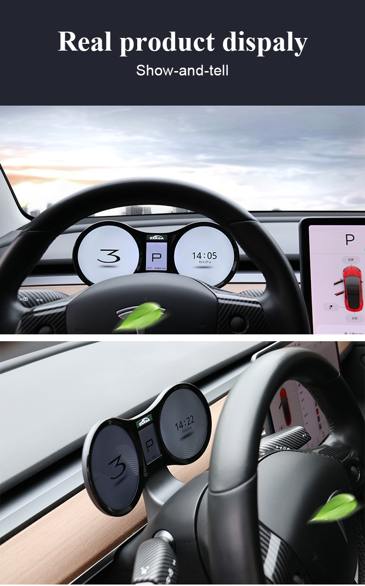 12.3 Inch Screen Dashboard Tesla Model 3 Model Y 1920*720 Black