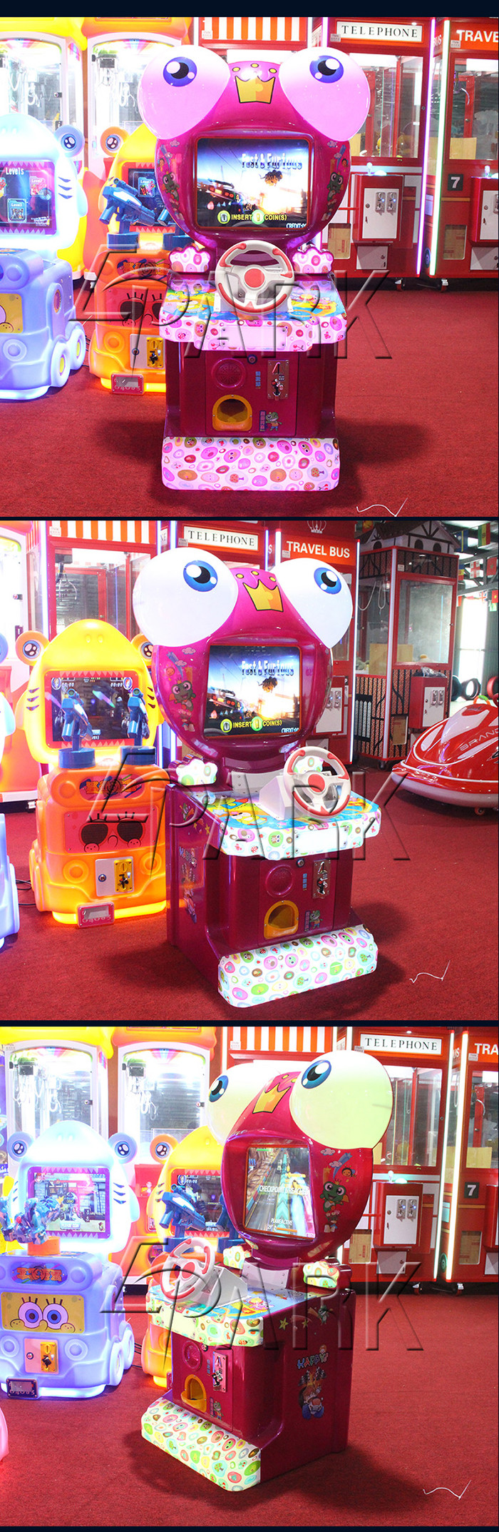 Cute Frog Classic Racing Car Redemption Game Machine Coin Operated