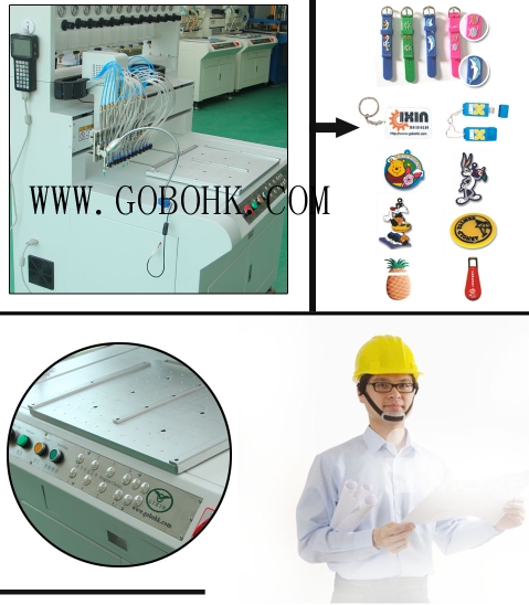 pvc keychain automatic machine 12 colors automatic type sevor motor