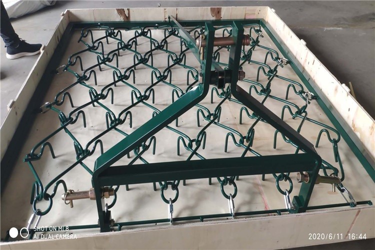 Mounted Chain Grass Harrows 12' - 3 Way Folding Trailed Harrow -Double Length