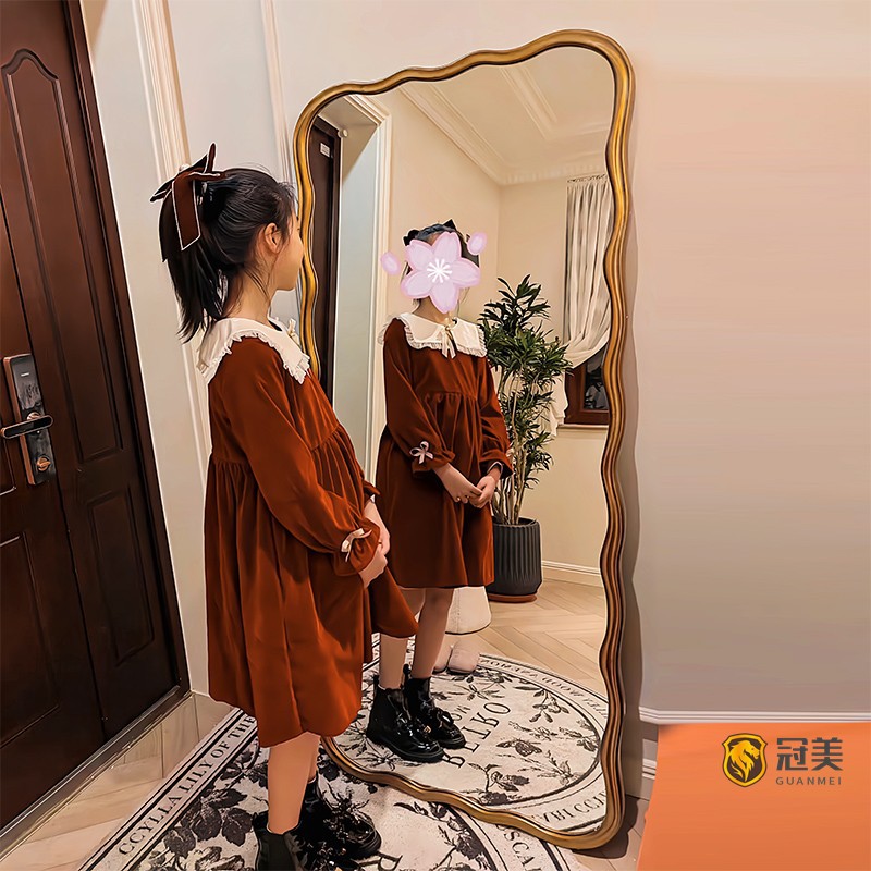 Customized Floor Length Oversized Floor Mirror Wooden Frame 71x32