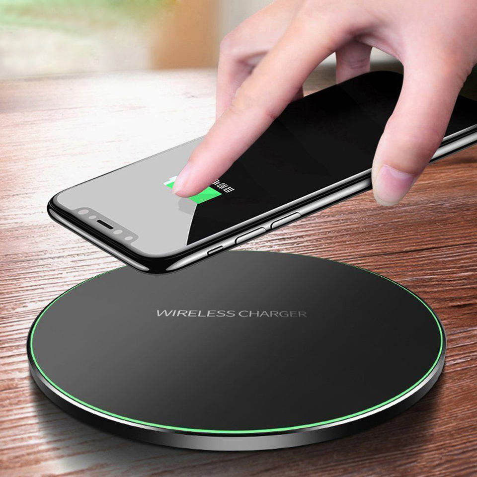 15W Abs Metal Qi Standard Wireless Phone Charging Pad Fast For Mobile Phone