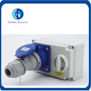 3p 5p 63A IP67 Waterproof Industrial Interlock with Gd Control Button and Switch