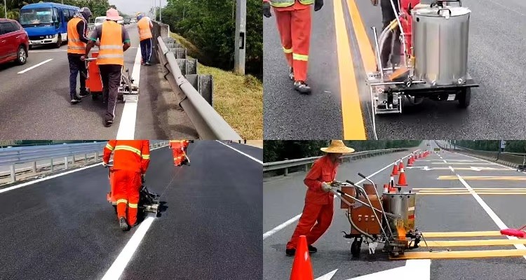 Multifunctional Difference Size Of Shoe Fully Automatic Thermoplastic Small Road Line Painting Machine