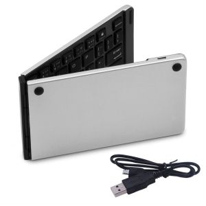 Foldable Bluetooth Keyboard with Stand Holder for Compatible IOS Android Windows