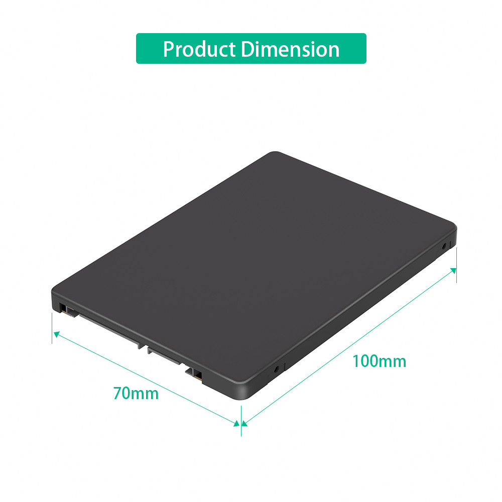 M.2 SSD to 2.5 SATA Enclosure, B & M Key SATA SSD Converter to 2.5 Inch SATA 3.0 Card with 7mm Plastic Case