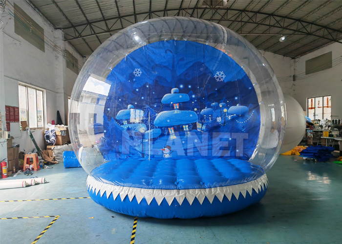 13ft Christmas Decoration Outdoor Indoor Romantic Snow Globe Snowball Inflatable Snow Globe With Blowing Snow