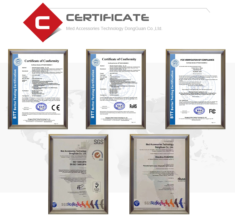 Factory supply Compatible with GE,Mindray,Edan,Goldway and more major Probes Reusable Spo2 Sensors