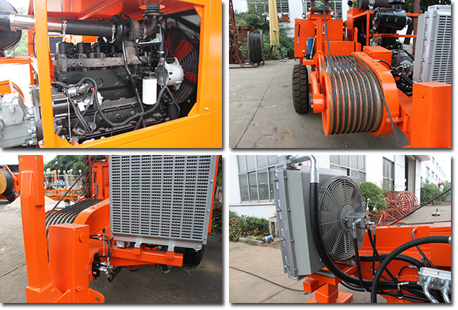 TY120 120kN Cummins Engine Puller Conductor Stringing Equipment With Hydraulic