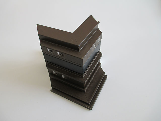 India Style Thermal Break Aluminum Window Profile Brown Powder Coated