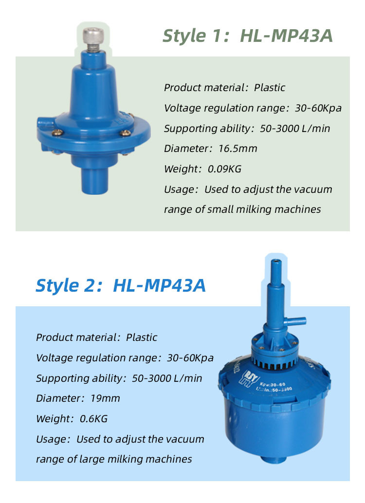 30-60 KPa Range Vacuum Regulator Milking Parlor Accessories Compatible With Most Parlors