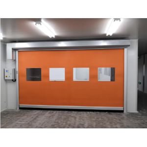  High Speed Self Recovery Zipper Rapid Roller Doors Stacking PVC Vinyl Fabric Fast Acting Manufactures