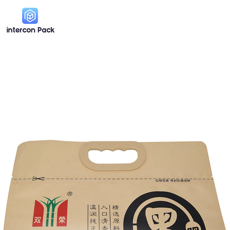 Resealable Paper Plastic Composite Bag Hot Pressing For Potato Chips Crisp