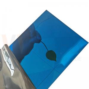  Customize Thickness AISI 304 SS Metal Sheet Mirror Finish Blue Coated 1500mmx3000mm Stainless Steel Decorative Plate Manufactures