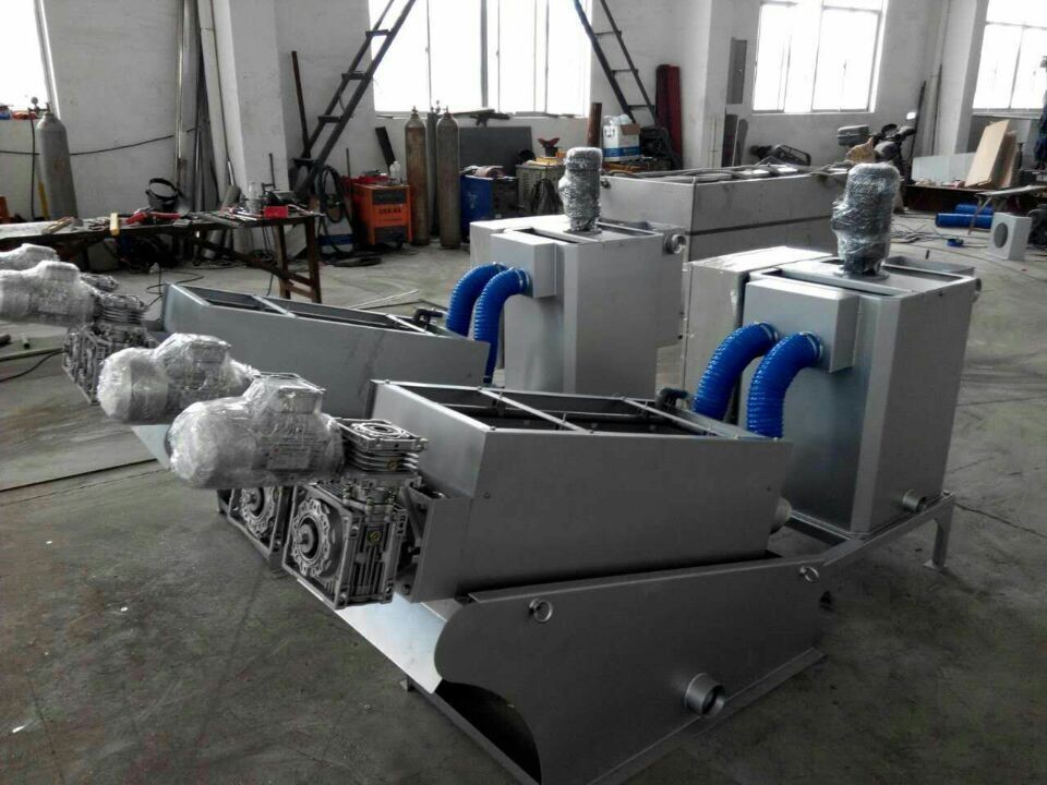 4.5m3/h Screw Press Sludge Dewatering Machine , Chemical Sludge Dewatering Equipment