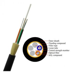 China 12 24 48 Core ADSS Fiber G652D Aerial Self-Supported Optical Cable on sale
