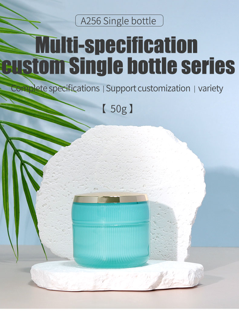 Collar Material Acrylic Double Wall Lotion Jar Round Cap Container for Face Cream and Eye Cream