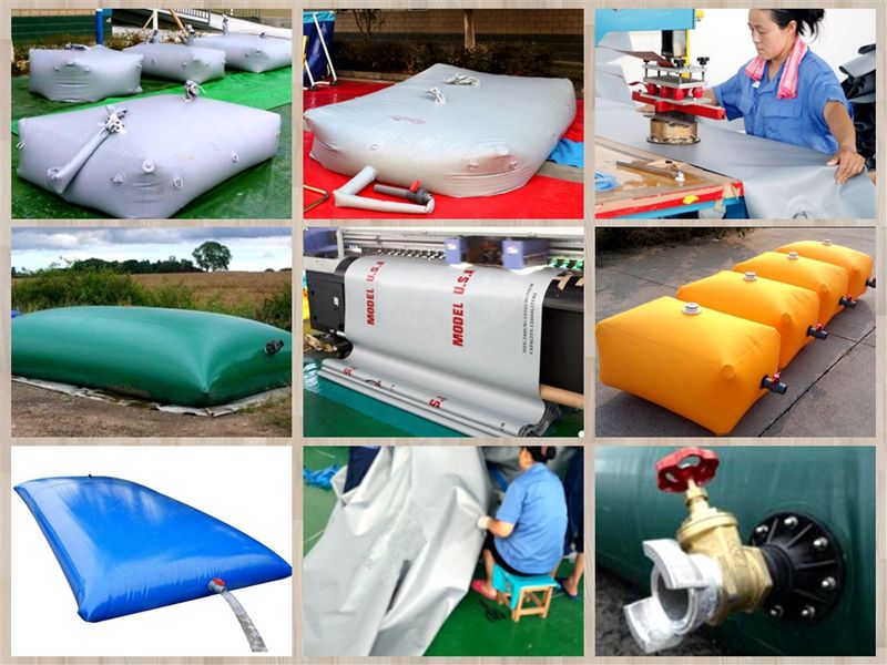 Customized Collapsible Rainwater Tank 500D 840D 1000D PVC Tarpaulin Made