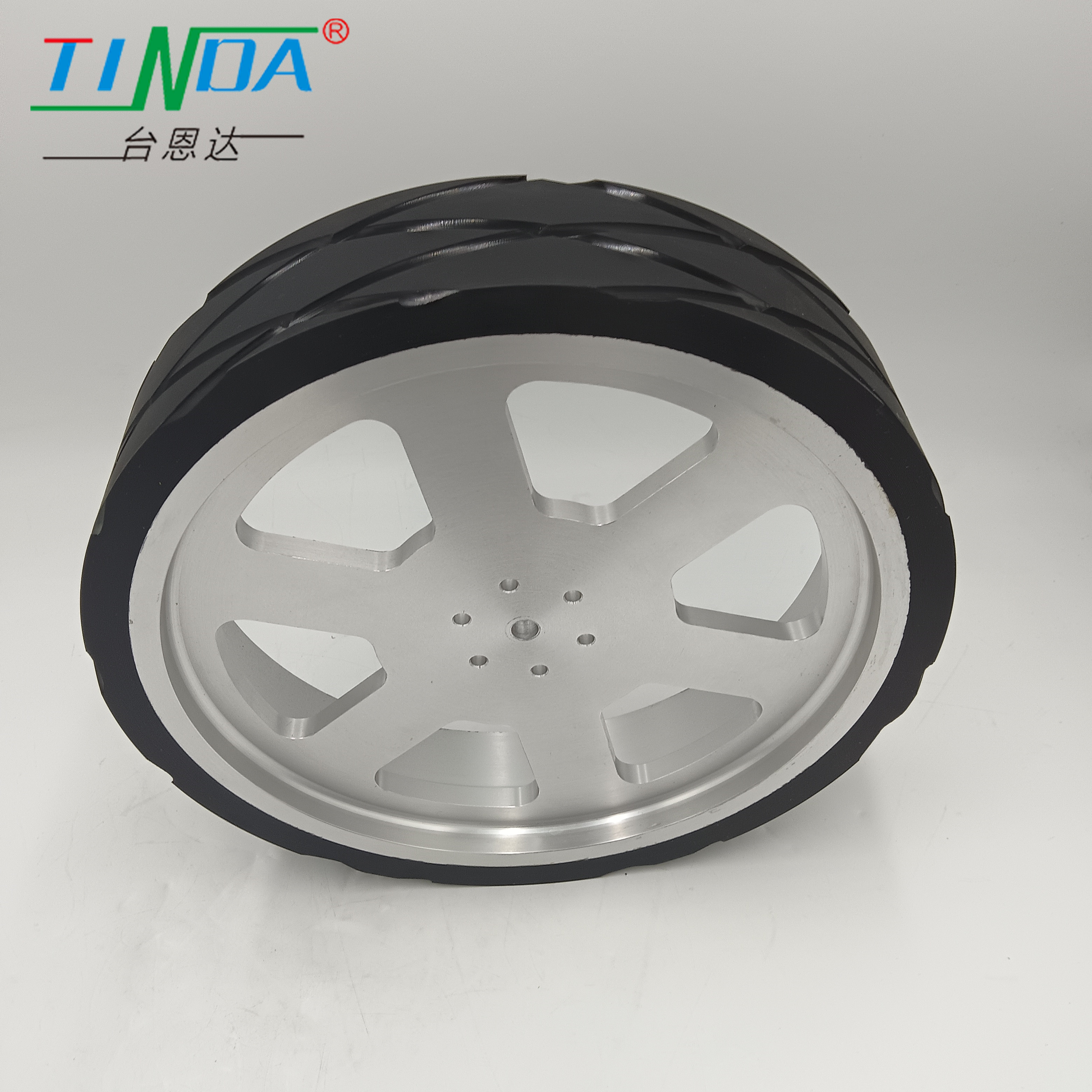 Load Omnidirectional Wheel Never Degumming Ball Bearing Black AGV Wheel