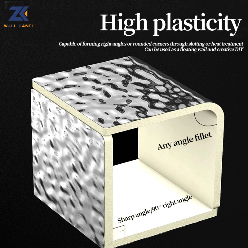Smooth Bamboo Charcoal Wall Board Water Ripple Panel 1220*2440mm