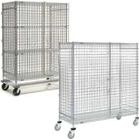 40" X 18" X 72"  Wire Utility Cart, Logistics Laundry Wire Roll Cage Container 