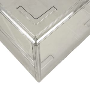 Custom Logo Clear Acrylic Magnetic Shoe Box Foldable Transparent Drop Front