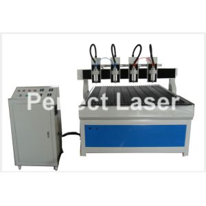  High Accuracy 4 Heads CNC Router Machine for MDF / Acylic / Stone / Marble Manufactures