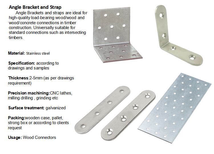 Stainless Steel Wood Connector Angle Bracket Galvanized Steel Bracket Customized