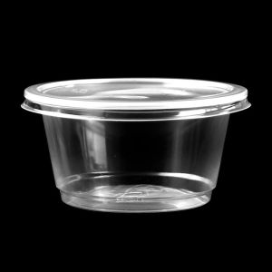  Custom PET Sauce Cup With Lid Disposable Condiment Container Manufactures