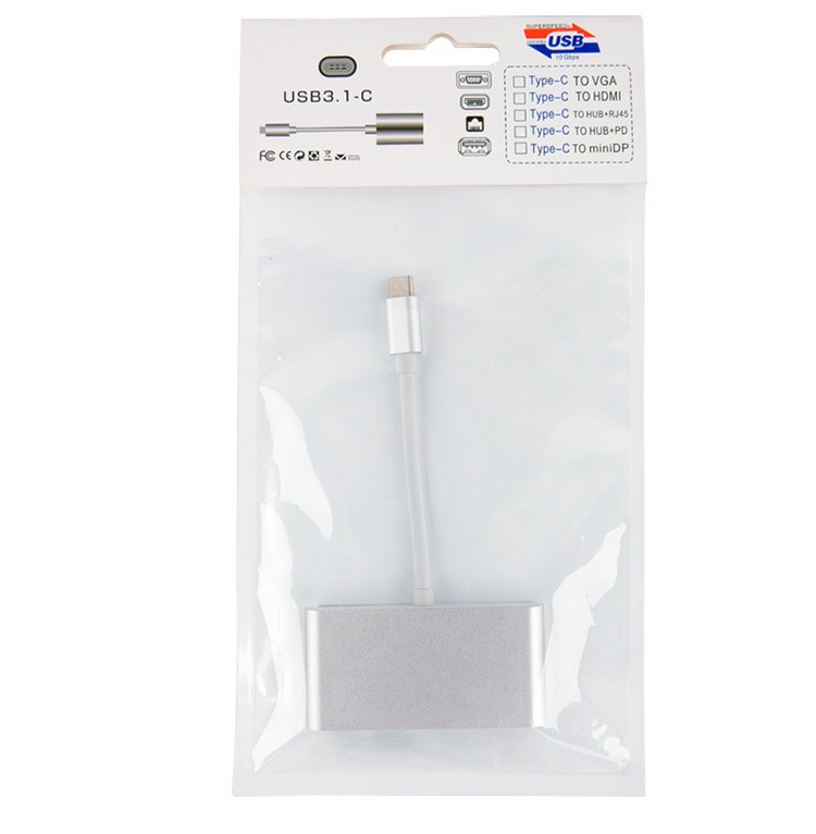 Kico High Speed USB-C Hub Type C to Usb 3.0 * 3 With Type-C Female Port 4-in-1 Factory Price