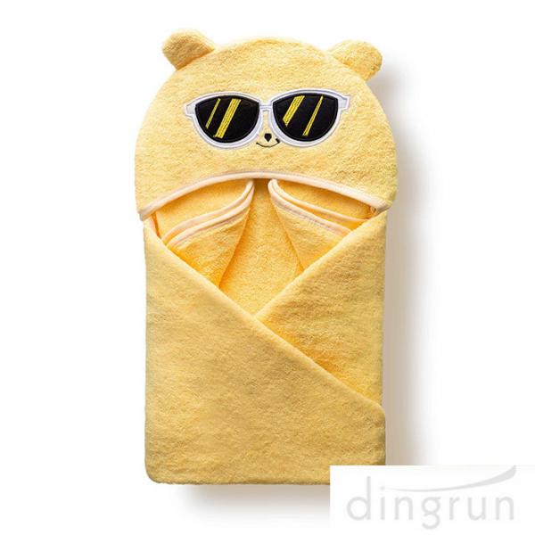 Customized Soft And Absorbent Cotton Baby Hooded Towels For Children Eco