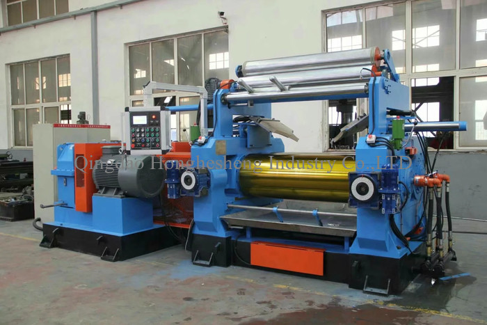 9 Open Type 220V Silicone Rubber Mixing Mill Machine 450mm 2 Roll