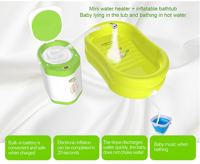 Music Function BPA Free Inflatable Baby Bathtub European Standard PVC Material