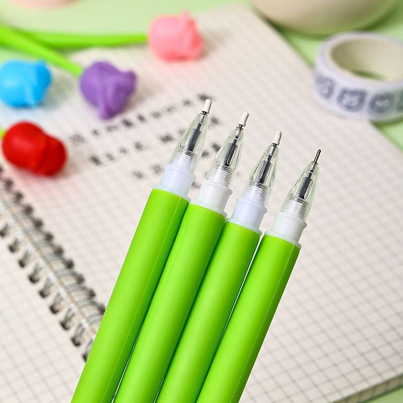 Funny Live Flower Pens, Creative Gel Ink Silicone Flower Pen Bulk, 0.5 Mm Writing Pen For School Office Home, Teacher Student Women, Party Decor