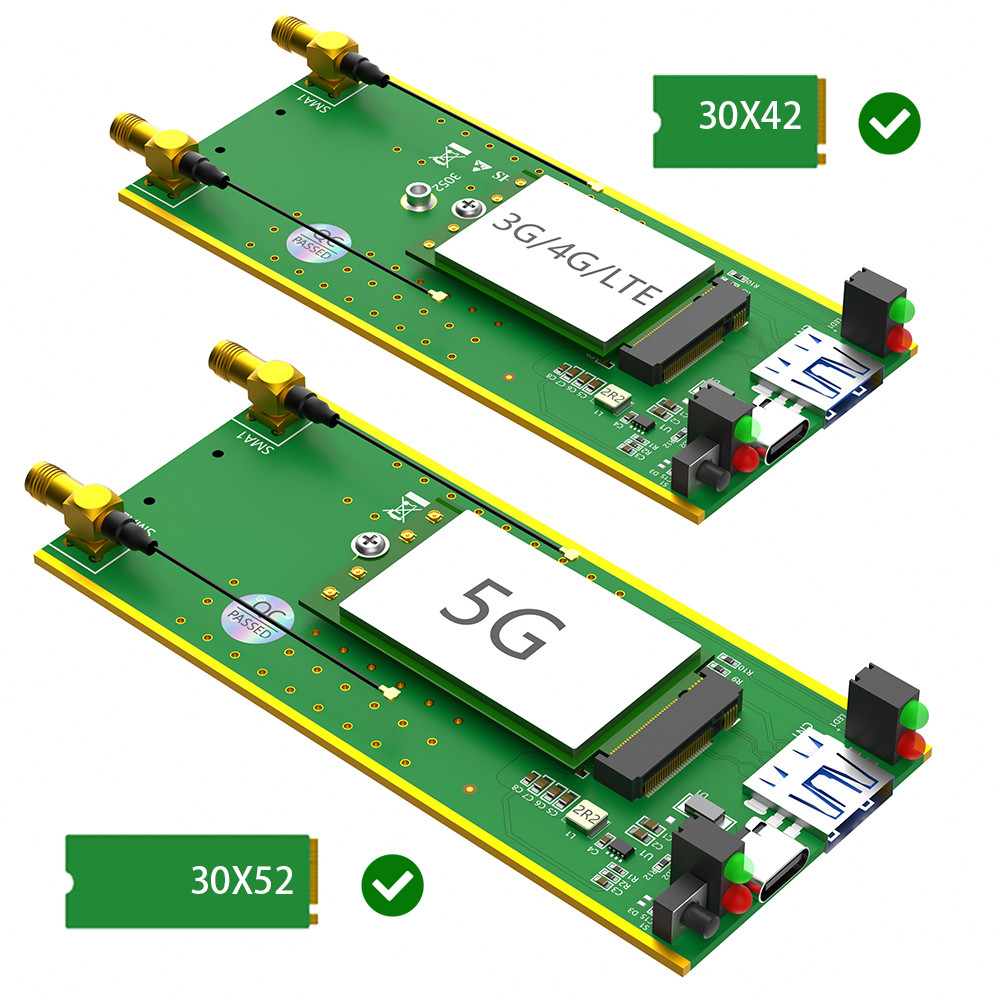 NGFF M.2 To USB 3.0 Adapter Dual NANO SIM Card Slot For 3G 4G 5G Module Speed
