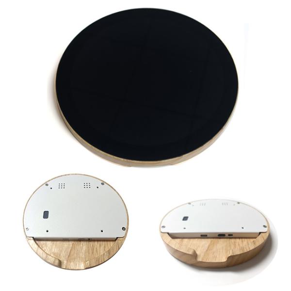 5 Inch Wood Frame Round LCD Display Touch Screen 1080x1080 250nits TYPE-C Micro