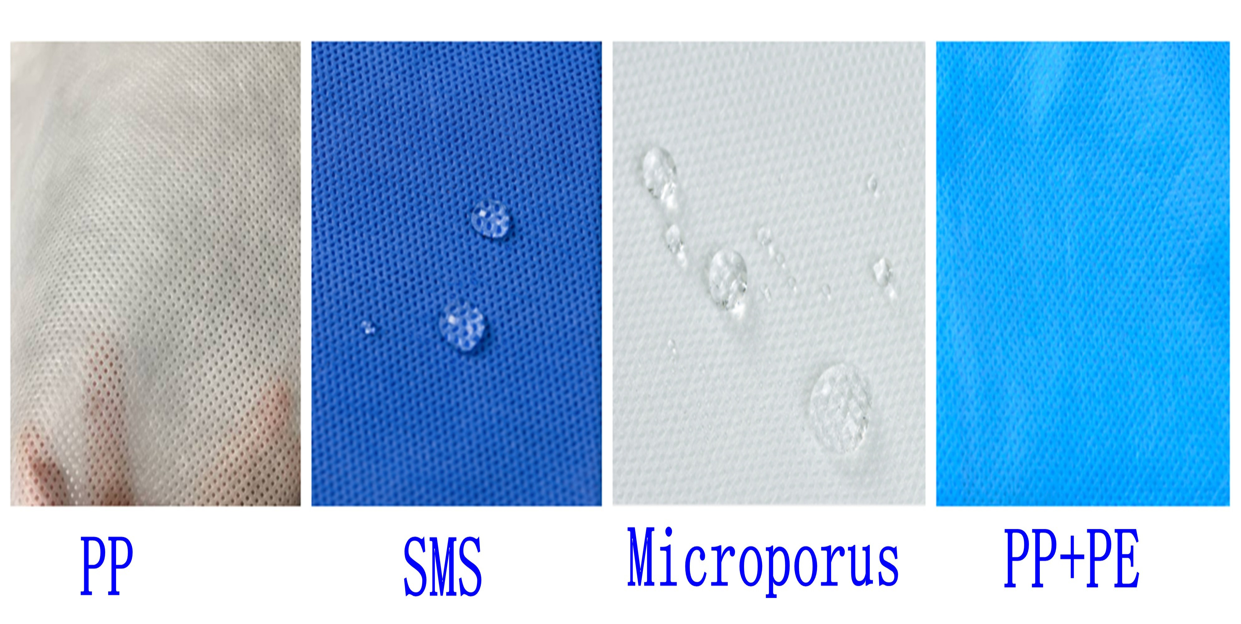 Blue SMS PP PE Disposable Gown Waterproof AAMI Level 1 2 3 4 Dental Isolation Gown