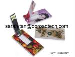 High Quality True Capacity Plastic Mini Bank Card USB Pen Drive with Customized