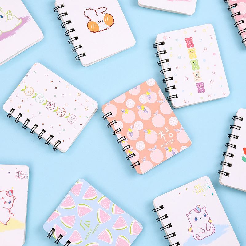 a7 Diary Journal Notebook spiral Cartoon Printed With 80 Sheets